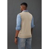 image:imagePJ PAUL JONES Mens Sweater Vest Wool Knit Pullover Vests Casual  Contrast Vneck Collar Ribbed Hem Regular Fit Sleeveless Lightweight Solid Color Soft Cozy Basic Versatile DurableApricot