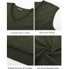 image:imagePJ PAUL JONES Mens Sweater Vest Wool Knit Pullover Vests Casual  Contrast Vneck Collar Ribbed Hem Regular Fit Sleeveless Lightweight Solid Color Soft Cozy Basic Versatile DurableArmy Green