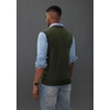 image:imagePJ PAUL JONES Mens Sweater Vest Wool Knit Pullover Vests Casual  Contrast Vneck Collar Ribbed Hem Regular Fit Sleeveless Lightweight Solid Color Soft Cozy Basic Versatile DurableArmy Green