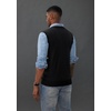 image:imagePJ PAUL JONES Mens Sweater Vest Wool Knit Pullover Vests Casual  Contrast Vneck Collar Ribbed Hem Regular Fit Sleeveless Lightweight Solid Color Soft Cozy Basic Versatile DurableBlack
