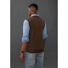 image:imagePJ PAUL JONES Mens Sweater Vest Wool Knit Pullover Vests Casual  Contrast Vneck Collar Ribbed Hem Regular Fit Sleeveless Lightweight Solid Color Soft Cozy Basic Versatile DurableCoffee