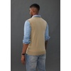image:imagePJ PAUL JONES Mens Sweater Vest Wool Knit Pullover Vests Casual  Contrast Vneck Collar Ribbed Hem Regular Fit Sleeveless Lightweight Solid Color Soft Cozy Basic Versatile DurableLight Tan