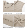 image:imagePJ PAUL JONES Mens Sweater Vest Wool Knit Pullover Vests Casual  Contrast Vneck Collar Ribbed Hem Regular Fit Sleeveless Lightweight Solid Color Soft Cozy Basic Versatile DurableApricot