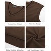 image:imagePJ PAUL JONES Mens Sweater Vest Wool Knit Pullover Vests Casual  Contrast Vneck Collar Ribbed Hem Regular Fit Sleeveless Lightweight Solid Color Soft Cozy Basic Versatile DurableCoffee