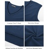 image:imagePJ PAUL JONES Mens Sweater Vest Wool Knit Pullover Vests Casual  Contrast Vneck Collar Ribbed Hem Regular Fit Sleeveless Lightweight Solid Color Soft Cozy Basic Versatile DurableDenim Blue