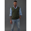 image:imagePJ PAUL JONES Mens Sweater Vest Wool Knit Pullover Vests Casual  Contrast Vneck Collar Ribbed Hem Regular Fit Sleeveless Lightweight Solid Color Soft Cozy Basic Versatile DurableArmy Green