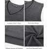 image:imagePJ PAUL JONES Mens Sweater Vest Wool Knit Pullover Vests Casual  Contrast Vneck Collar Ribbed Hem Regular Fit Sleeveless Lightweight Solid Color Soft Cozy Basic Versatile DurableDark Gray