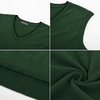 image:imagePJ PAUL JONES Mens Sweater Vest Wool Knit Pullover Vests Casual  Contrast Vneck Collar Ribbed Hem Regular Fit Sleeveless Lightweight Solid Color Soft Cozy Basic Versatile DurableGreen