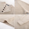 image:imagePJ Jones Mens Sweaters Casual Waffle Pullover Sweater Button Crewneck Textured Knit Henley SweatersBeige
