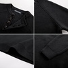 image:imagePJ Jones Mens Sweaters Casual Waffle Pullover Sweater Button Crewneck Textured Knit Henley SweatersBlack