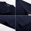 image:imagePJ Jones Mens Sweaters Casual Waffle Pullover Sweater Button Crewneck Textured Knit Henley SweatersNavy Blue