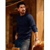 image:imagePJ Jones Mens Sweaters Casual Waffle Pullover Sweater Button Crewneck Textured Knit Henley SweatersNavy Blue