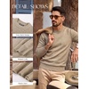 image:imagePJ PAUL JONES Mens Crewneck Sweater Lightweight Knit Pullover Sweaters  Colorful Dots Style Lightweight Warm Soft Stretch Knit Regular Fit Fall Winter Layering Casual Daily Wear HolidayKhaki