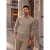 image:imagePJ PAUL JONES Mens Crewneck Sweater Lightweight Knit Pullover Sweaters  Colorful Dots Style Lightweight Warm Soft Stretch Knit Regular Fit Fall Winter Layering Casual Daily Wear HolidayKhaki