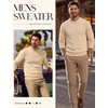 image:imagePJ PAUL JONES Mens Crewneck Sweater Lightweight Knit Pullover Sweaters  Colorful Dots Style Lightweight Warm Soft Stretch Knit Regular Fit Fall Winter Layering Casual Daily Wear HolidayApricot