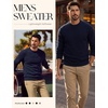 image:imagePJ PAUL JONES Mens Crewneck Sweater Lightweight Knit Pullover Sweaters  Colorful Dots Style Lightweight Warm Soft Stretch Knit Regular Fit Fall Winter Layering Casual Daily Wear HolidayNavy Blue