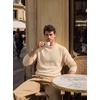 image:imagePJ PAUL JONES Mens Crewneck Sweater Lightweight Knit Pullover Sweaters  Colorful Dots Style Lightweight Warm Soft Stretch Knit Regular Fit Fall Winter Layering Casual Daily Wear HolidayApricot