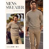 image:imagePJ PAUL JONES Mens Crewneck Sweater Lightweight Knit Pullover Sweaters  Colorful Dots Style Lightweight Warm Soft Stretch Knit Regular Fit Fall Winter Layering Casual Daily Wear HolidayKhaki