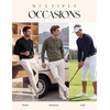 image:imagePJ PAUL JONES Mens Knit Polo Shirt Lightweight Textured Sweater  Polo Sweaters Long Sleeve Collared Regular Fit Fall and Winter Suit for Daily Casual Business Work GolfCoffee
