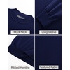 image:imagePJ PAUL JONES Mens Mock Neck Sweater Lightweight Sweaters  Mock Turtleneckknitted Lightweight and stretchy Basic and thermalRibbed cuff and hemsFall and Winter layeredNavy Blue