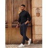 image:imagePJ PAUL JONES Mens Mock Neck Sweater Lightweight Sweaters  Mock Turtleneckknitted Lightweight and stretchy Basic and thermalRibbed cuff and hemsFall and Winter layeredBlack