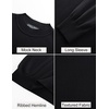 image:imagePJ PAUL JONES Mens Mock Neck Sweater Lightweight Sweaters  Mock Turtleneckknitted Lightweight and stretchy Basic and thermalRibbed cuff and hemsFall and Winter layeredBlack