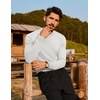 image:imagePJ PAUL JONES Mens Mock Neck Sweater Lightweight Sweaters  Mock Turtleneckknitted Lightweight and stretchy Basic and thermalRibbed cuff and hemsFall and Winter layeredWhite