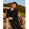 image:imagePJ PAUL JONES Mens Mock Neck Sweater Lightweight Sweaters  Mock Turtleneckknitted Lightweight and stretchy Basic and thermalRibbed cuff and hemsFall and Winter layeredBlack
