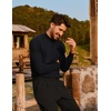 image:imagePJ PAUL JONES Mens Mock Neck Sweater Lightweight Sweaters  Mock Turtleneckknitted Lightweight and stretchy Basic and thermalRibbed cuff and hemsFall and Winter layeredBlack