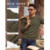 image:imagePJ PAUL JONES Mens Pullover Sweater Casual Crewneck Knit Sweaters  Lightweight Long Sleeve Soft Knitted Textured Regular Fit Warm Stretchy Breathable Fall and Winter Business DaliyGreen