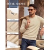 image:imagePJ PAUL JONES Mens Pullover Sweater Casual Crewneck Knit Sweaters  Lightweight Long Sleeve Soft Knitted Textured Regular Fit Warm Stretchy Breathable Fall and Winter Business DaliyApricot