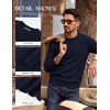 image:imagePJ PAUL JONES Mens Pullover Sweater Casual Crewneck Knit Sweaters  Lightweight Long Sleeve Soft Knitted Textured Regular Fit Warm Stretchy Breathable Fall and Winter Business DaliyNavy Blue