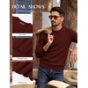 image:imagePJ PAUL JONES Mens Pullover Sweater Casual Crewneck Knit Sweaters  Lightweight Long Sleeve Soft Knitted Textured Regular Fit Warm Stretchy Breathable Fall and Winter Business DaliyRed