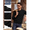 image:imagePJ PAUL JONES Mens Pullover Sweater Casual Crewneck Knit Sweaters  Lightweight Long Sleeve Soft Knitted Textured Regular Fit Warm Stretchy Breathable Fall and Winter Business DaliyBlack