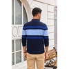 image:imagePJ PAUL JONES Mens Quarter Zip Pullover Sweater  14 ZipMock Neck Long Sleeve Sweaters Lightweight Soft Tops Business Casual Work Office Outfits Fall Winter 2026 ClothesNavy Sky Blue