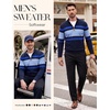 image:imagePJ PAUL JONES Mens Quarter Zip Pullover Sweater  14 ZipMock Neck Long Sleeve Sweaters Lightweight Soft Tops Business Casual Work Office Outfits Fall Winter 2026 ClothesNavy Sky Blue