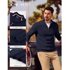 image:imagePJ PAUL JONES Mens Quarter Zip Pullover Sweater  14 ZipMock Neck Long Sleeve Sweaters Lightweight Soft Tops Business Casual Work Office Outfits Fall Winter 2026 ClothesNavy Blue