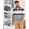 image:imagePJ PAUL JONES Mens Quarter Zip Pullover Sweater  14 ZipMock Neck Long Sleeve Sweaters Lightweight Soft Tops Business Casual Work Office Outfits Fall Winter 2026 ClothesLight Grey Dark Grey