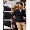 image:imagePJ PAUL JONES Mens Quarter Zip Pullover Sweater  14 ZipMock Neck Long Sleeve Sweaters Lightweight Soft Tops Business Casual Work Office Outfits Fall Winter 2026 ClothesBlack