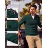 image:imagePJ PAUL JONES Mens Quarter Zip Pullover Sweater  14 ZipMock Neck Long Sleeve Sweaters Lightweight Soft Tops Business Casual Work Office Outfits Fall Winter 2026 ClothesDark Green