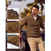 image:imagePJ PAUL JONES Mens Quarter Zip Pullover Sweater  14 ZipMock Neck Long Sleeve Sweaters Lightweight Soft Tops Business Casual Work Office Outfits Fall Winter 2026 ClothesCoffee