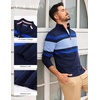 image:imagePJ PAUL JONES Mens Quarter Zip Pullover Sweater  14 ZipMock Neck Long Sleeve Sweaters Lightweight Soft Tops Business Casual Work Office Outfits Fall Winter 2026 ClothesNavy Sky Blue