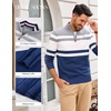 image:imagePJ PAUL JONES Mens Quarter Zip Pullover Sweater  14 ZipMock Neck Long Sleeve Sweaters Lightweight Soft Tops Business Casual Work Office Outfits Fall Winter 2026 ClothesBlue Light Grey