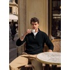 image:imagePJ PAUL JONES Mens Quarter Zip Pullover Sweater  14 ZipMock Neck Long Sleeve Sweaters Lightweight Soft Tops Business Casual Work Office Outfits Fall Winter 2026 ClothesBlack