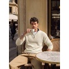 image:imagePJ PAUL JONES Mens Quarter Zip Pullover Sweater  14 ZipMock Neck Long Sleeve Sweaters Lightweight Soft Tops Business Casual Work Office Outfits Fall Winter 2026 ClothesApricot