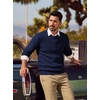 image:imagePJ PAUL JONES Mens Sweaters Cable Knit Crewneck Pullover  Warm Wool Blend Twist Textured Long Sleeve Lightweight Regular Fit Fall and Winter Casual Daily Business HolidayNavy Blue