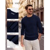 image:imagePJ PAUL JONES Mens Sweaters Cable Knit Crewneck Pullover  Warm Wool Blend Twist Textured Long Sleeve Lightweight Regular Fit Fall and Winter Casual Daily Business HolidayNavy Blue