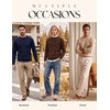 image:imagePJ PAUL JONES Mens Sweaters Cable Knit Crewneck Pullover  Warm Wool Blend Twist Textured Long Sleeve Lightweight Regular Fit Fall and Winter Casual Daily Business HolidayNavy Blue