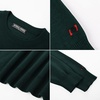 image:imagePJ PAUL JONES Mens Sweaters Crewneck Basic Lightweight Wool Blend Knitted Pullover Long Sleeve Shirts for MenForest Green
