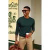 image:imagePJ PAUL JONES Mens Sweaters Crewneck Basic Lightweight Wool Blend Knitted Pullover Long Sleeve Shirts for MenForest Green